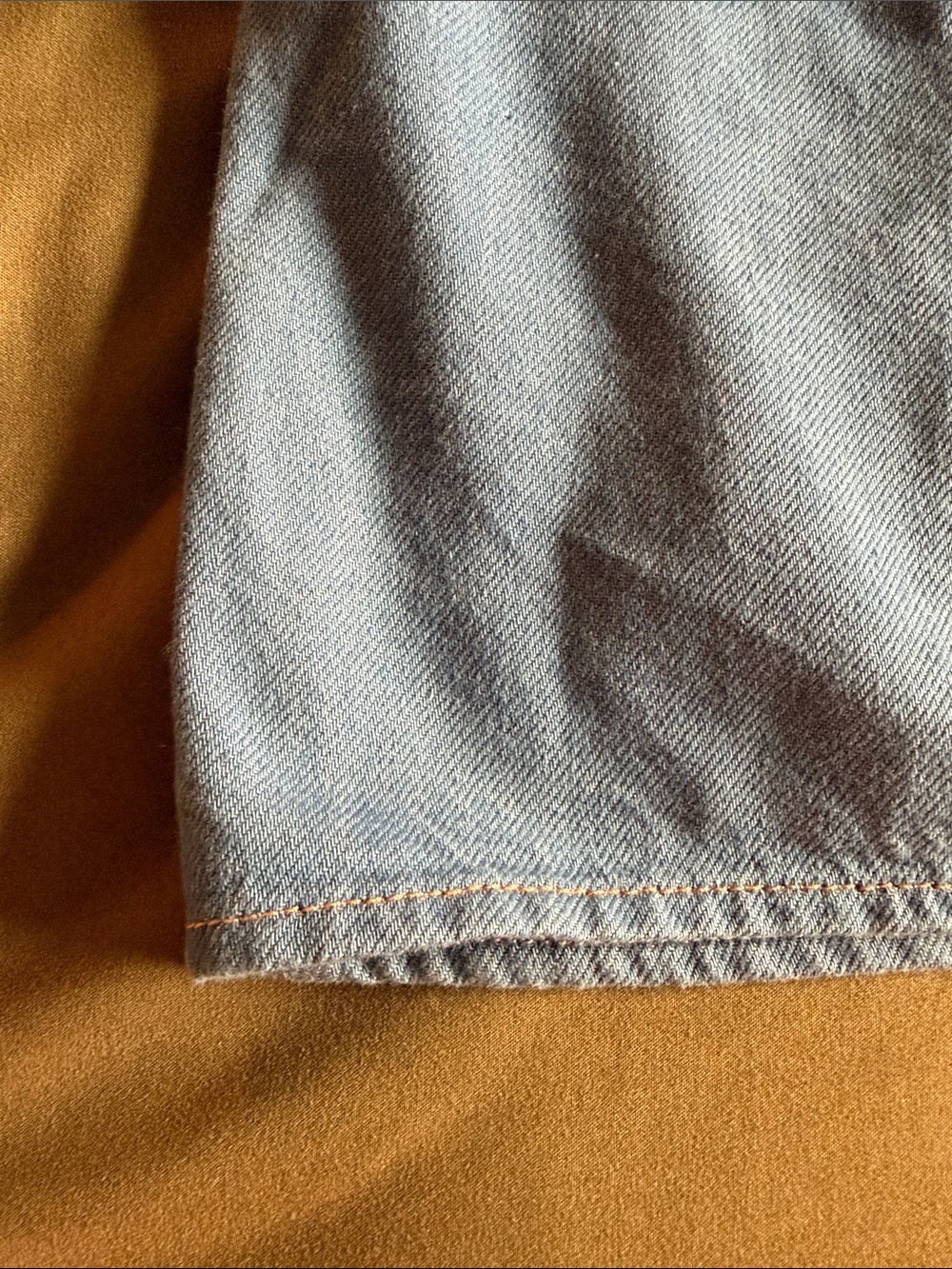 {MADEWELL} denim ruched mini dress 4 - Picture 6 of 10